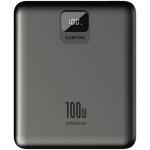 Canyon Power Bank PB-2008 LED Flat 20000 Mah PD100W QC3.0 Dark Grey - Braintree Shop
