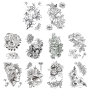 Temporary Tattoos Sticker For Men Hand Arm Art Tatoo Flower Waterproof