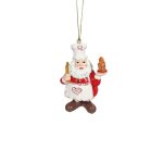 Santa With Rolling Pin And Gingerbread House 5.3X4.5X9CM