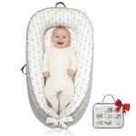 Baby Support Cushion Organic Cotton Infant Floor Support Cushion Reversible Adjustable & Portable Floor Support Soft Breathable
