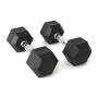 Alphastate Hexagon Rubber Dumbbells - 2X 10KG