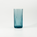 - Hand Pressed Hi Ball Glass Set Of 4 Choose From 3 Colours - Blue
