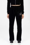 Sissy Boy Womens Velour Athleisure Tracksuit Pants In Black - Black XL