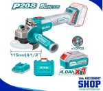 Angle Grinder Cordless 20V 115MM Carry Case Kit- With Battery & Charger – Total Tools TAGLI2011587