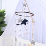 Cot Mobile Blue Whale Blue Under The Sea Stars And Clouds