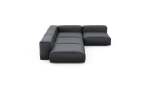 Four Module Corner Sofa - Velvet - Dark Grey - 241CM X 346CM
