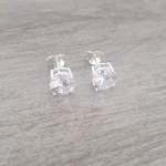 Sanovia 925 Sterling Silver Cz Earrings Size: 7MM