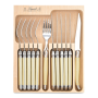 Laguiole Av Steak Knife & Fork Set Ivory 12PC