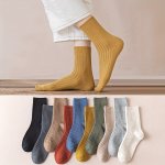10 Pairs Simple Solid Socks Soft & Comfy All-match Mid Tube Socks Women's Stockings & Hosiery