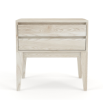 Laila Side Table With Drawers - Ash Wood