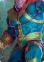 Thanos The Mad Titan Art Card 5/9 Marvel Super Heroes Art Series - Damaged
