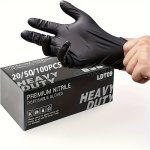 50PCS Disposable Nitrile Gloves Durable Household Cleaning Gloves Bpa & Latex-free Waterproof Gloves Suitable For Kitchens Clean
