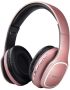 Volkano Phonic Series Bluetooth Headphones 24H Playtime Fm Radio & Sd Card Wireless & Aux Mode Hands-free Calls Foldable On-ear Design Rose Gold