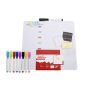 Metal Magnetic Whiteboard And 8 Coloured Markers -week Planner
