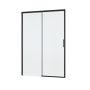 Single Rider Shower Door Black With Clear Glass 140X195CM