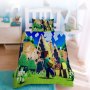 Minecraft Village Builder 3D Printed Single Bed Duvet Cover Set