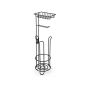Toilet Paper Roll Holder Bathroom Phone Shelf Stand For Homes Hotels