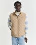 Mens Quilted Body Warmer In Beige - Beige / 3XL