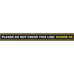 Covid 19 800MM X 80MM Social Distancing Strips Tork Craft Black No Cross
