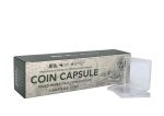 Pccb Mingt 20PCS Type D Square Coin Capsule With White Adjustable Inner Pad Coin Holder Acrylic Display Case For Coin Collection
