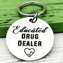 Funny Sarcastic Pharmacist Pharmacy Tech Nursing Student Graduate Nurse Doctor Stainless Steel Keychain Gifts Graduation Birthday Gifts For Pharmacist