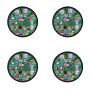 Pu Leather Coaster Set Pack Of 4 - Drink Coasters 10CM Round Coasters