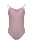 Girls 1-piece Fit & Comfy Spaghetti Strap Backless Solid Gymnastics Leotard For Dancing & Performance