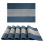 Set Of 6 Pvc Moroccan Inspired Placemats - Glacier Blue