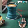 Heat-Resistant Portable Silicone Folding Water Cup - Collapsible Mug With Lid For Travel & Camping