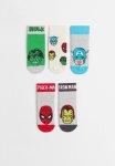 5-PACK Socks - Natural White marvel Comics