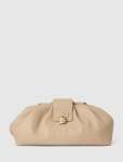 Portia Padlock Soft Clutch - 0 Oatmeal