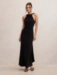 Rosalba Gathered Panel Maxi Dress - 18 Black