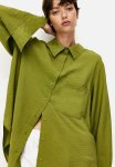 Viscose-blend Shirt - Olive Green