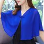 Chic Sheer Chiffon Cape - Lightweight Open Front Shawl For Women Breathable & Sun-protective Perfect For Spring & Summer Outfits