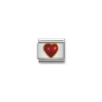 Composable Classic Link Heart With Red Coral