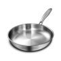 22CM Stainless Steel Frying Pan With Lid - Tri-ply Induction Cookware