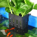 Aquatic Plant Hydroponic Basket - Wall-mounted Water Grass Cup For Fish Tank Landscaping & Decor Durable Plastic Rectangular Sha