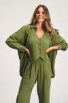 Corfu Classic Shirt - Moss - Large Long Sleeve