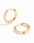 Goldair Gold Plated Surgical Steel Cubic Zirconia Crawler Chain Single Flat Back Stud