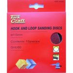 Tork Craft Sanding Disc Hook & Loop 115MM 120 Grit 10 PACK