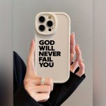 God Will Never Let You Down Solid Color Frosted All-round Drop Protection Mobile Phone Case Suitable For Apple 15 14 13 12 11 7