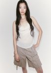 Cotton Cargo Shorts - Greige