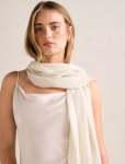 Harriet Pleated Scarf - 0 Champagne