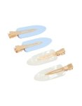 Tweens Marble Acrylic Creaseless Clips 4-PACK