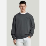 Raw 90S Logo Sweater Petrol