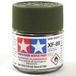 Tamiya Acrylic MINI XF-89 Dark Green 10ML Bottle 2 TAM81789 Plastics Paint Acrylic
