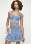 Sissy Boy Tamzyn: Bustier Top With Hem Trim - Light Vintage