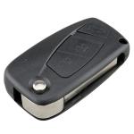 For Fiat Car Keys Replacement 3 Buttons Car Key Case With Side Battery Holder Black