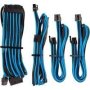 Premium Individually Sleeved Psu Cable Starter Kit Blue/black