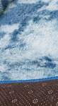 Smte Large Premium Fluffy Carpet rug Blue Mix With Keychain